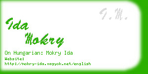 ida mokry business card